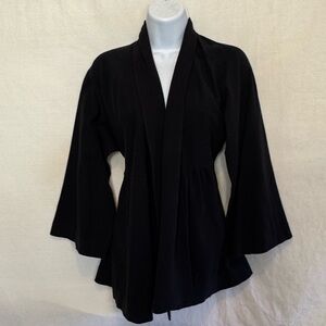 C-26 East 5th Black Open 1/2 length Flare Sleeve Cardigan Sweater‎ Size L